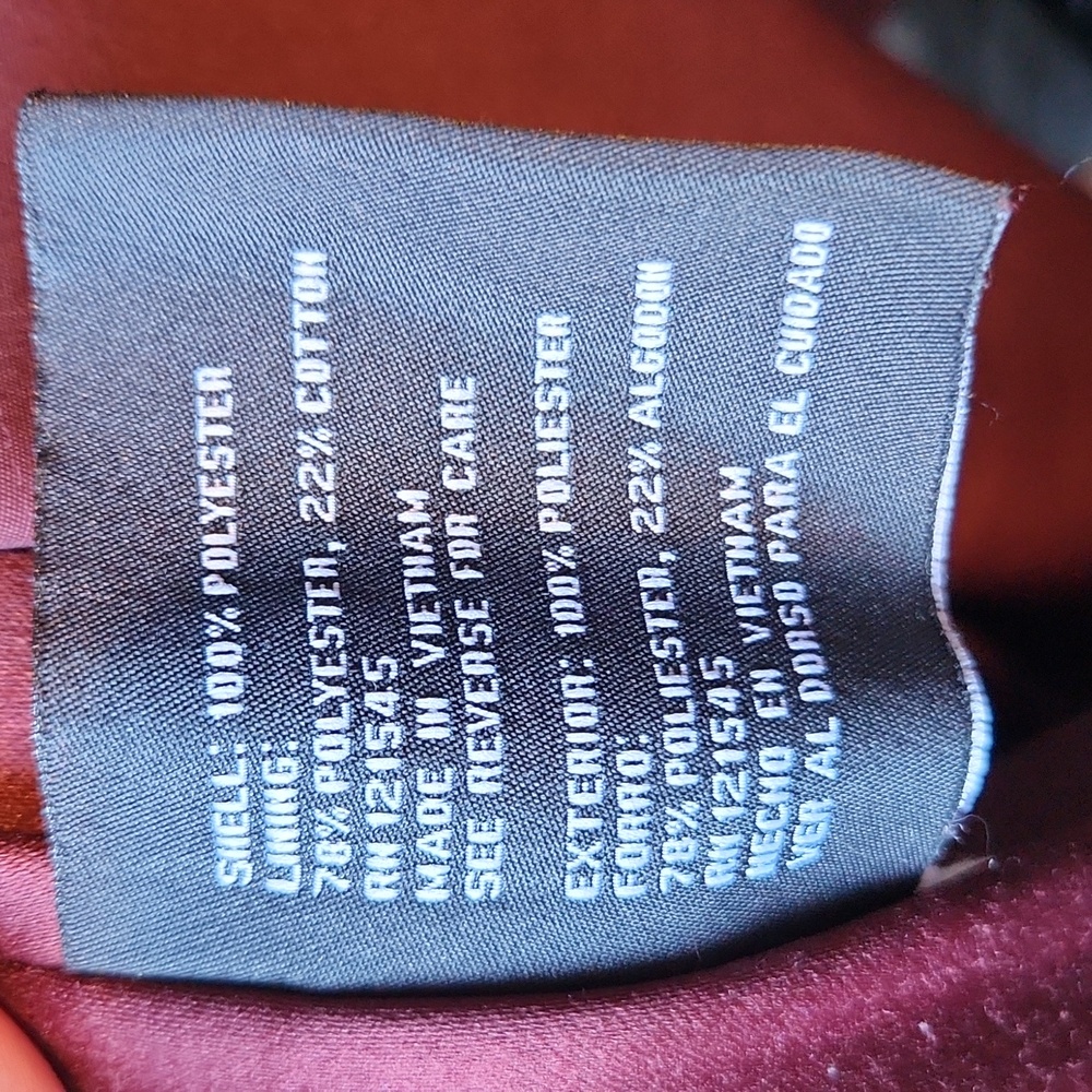 London Fog Women's Plus Sized Deep Burgundy Trench Coat Size 1X - Picture 8 of 8